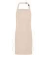 BR503 Brand Lab Kids Basic Adjustable Bib Apron Natural colour image